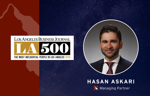 K1 Investment Management | Hasan Askari named to LA500 by Los Angeles Business Journal