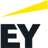 EY logo with a yellow swoosh above the letters, representing the Ernst & Young brand identity.