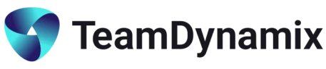 Logo of Teambyte featuring a stylized, swirling blue symbol next to the company name in black text.