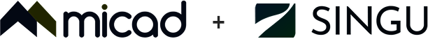 Logos of Micad and Singu side by side, separated by a plus sign, indicating collaboration.